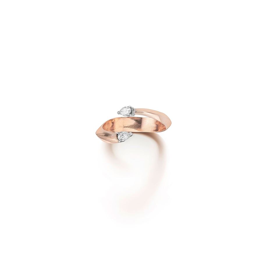 Anello 'Solis' due elementi in oro rosa SOLIS | AN2 2GCAU9R CT 0,18